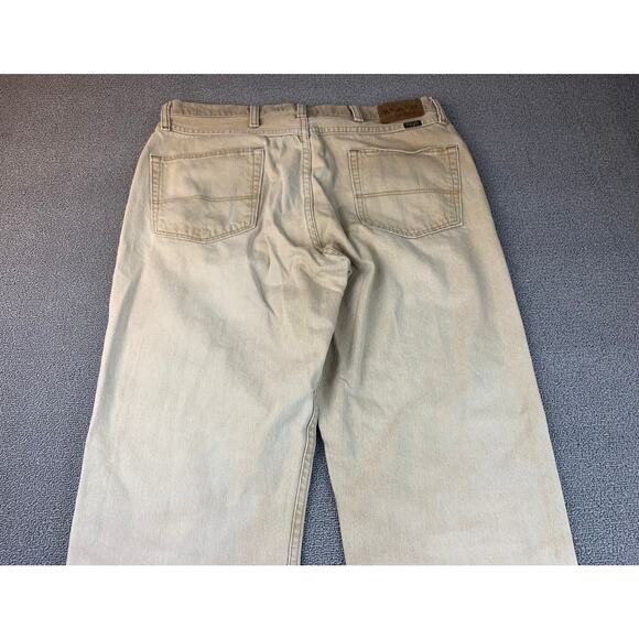 Wrangler Jeans 2000's Era Men's 36x32 Tan Denim Jeans Work Casual - Picture 16 of 16